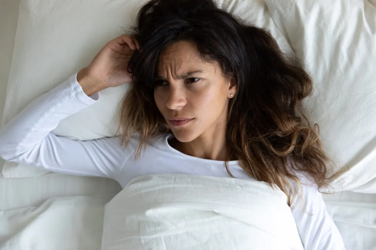 صورة لحامل تعاني صعوبة النوم