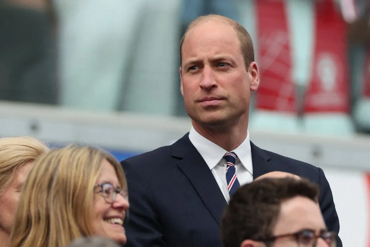 الأمير ويليام Prince William يشاهد مباراة في Euro 2024 (مصدر الصورة:  Adrian DENNIS / AFP)