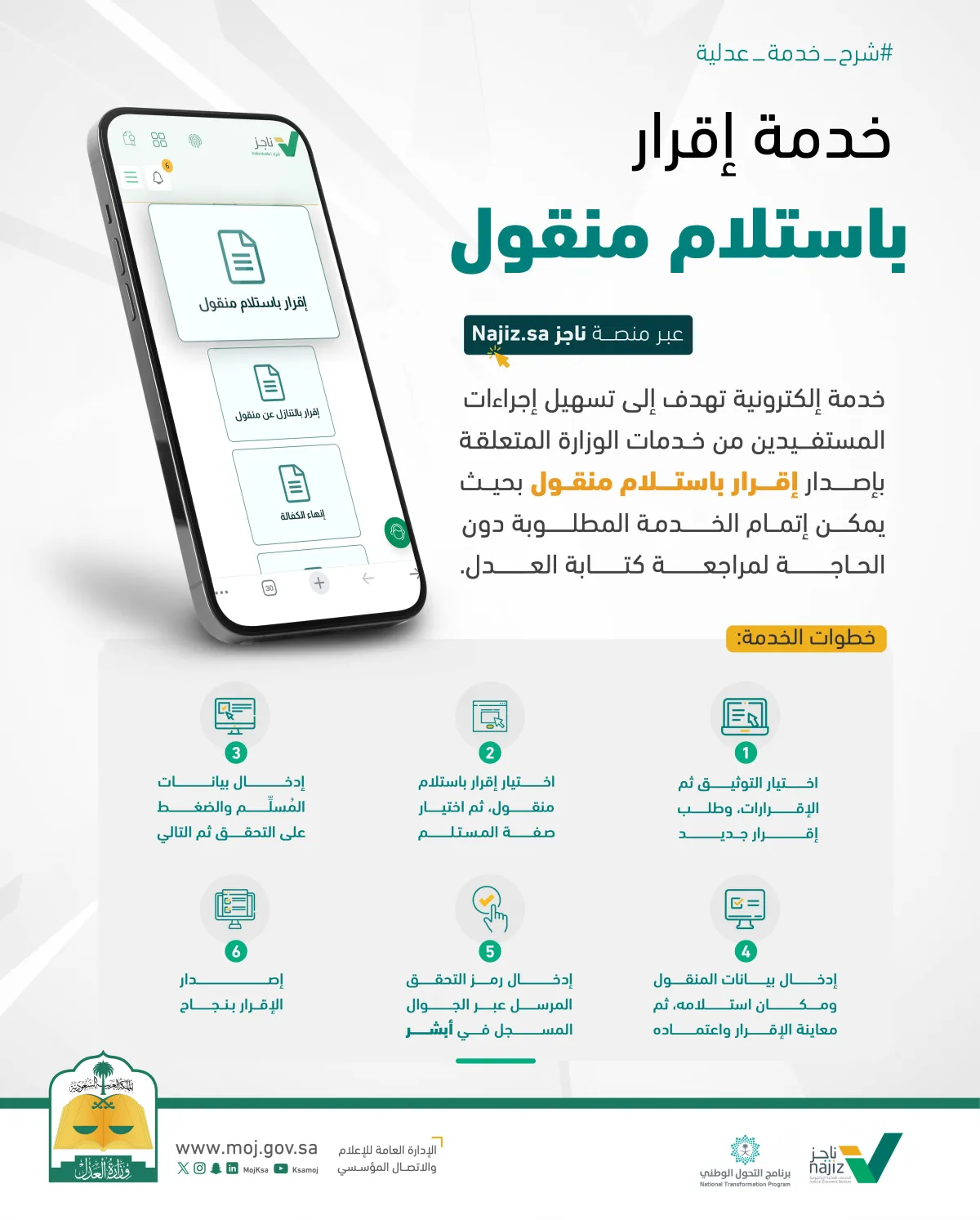 خدمة إقرار استلام منقول