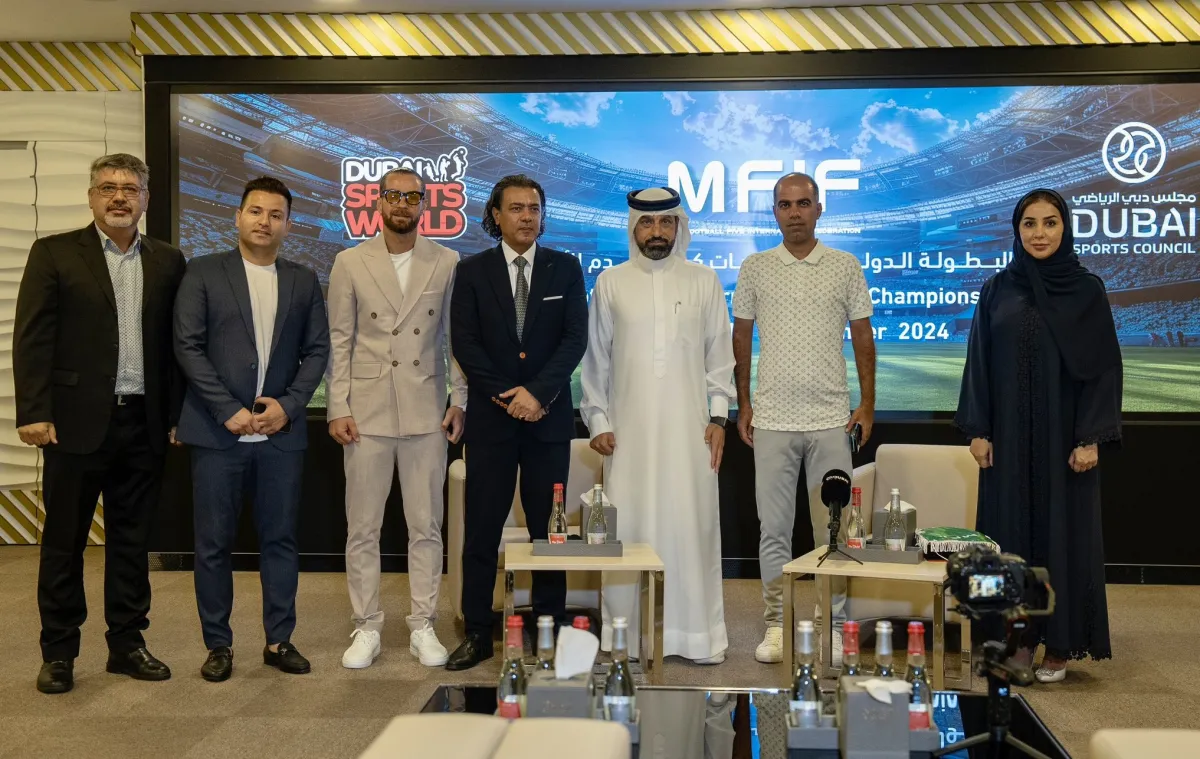  إطلاق البطولة الدولية لخماسيات كرة القدم للأندية. الصورة من مكتب دبي الإعلامي