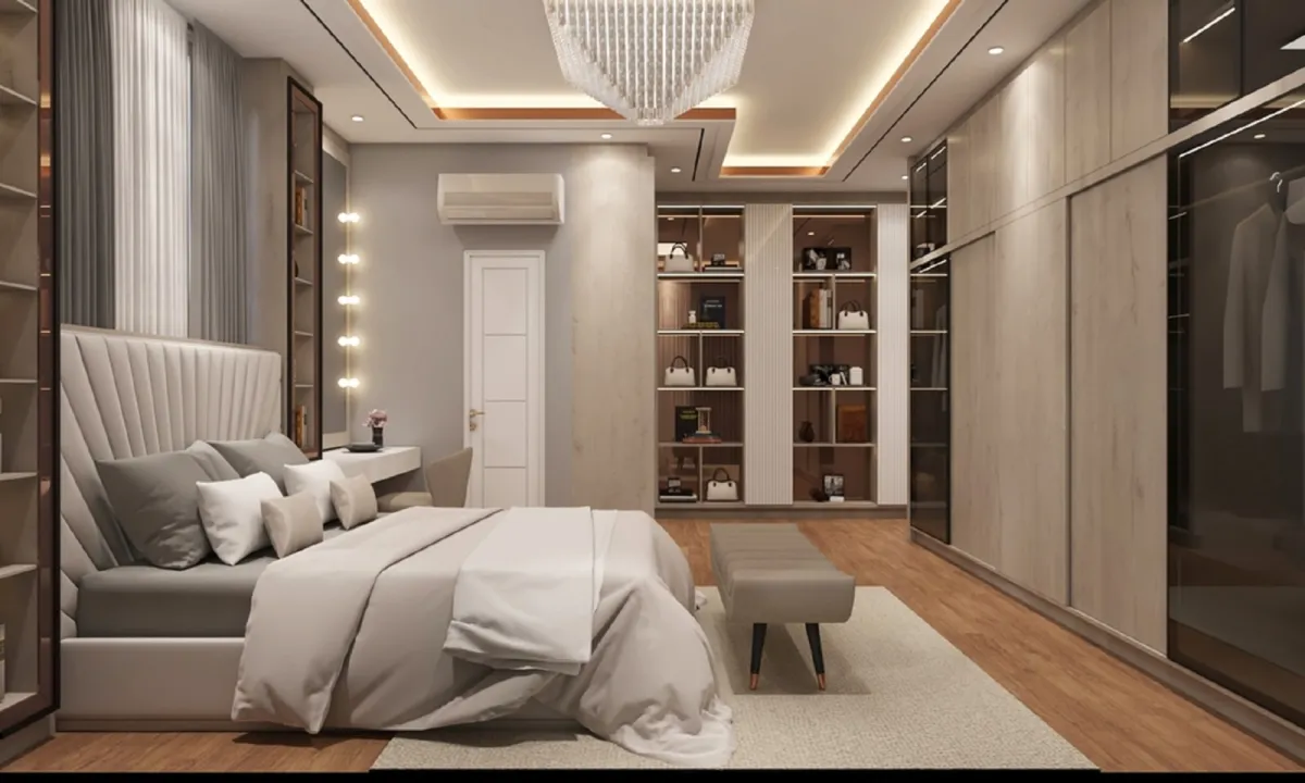 غرفة نوم مميزة في ديكوراتها