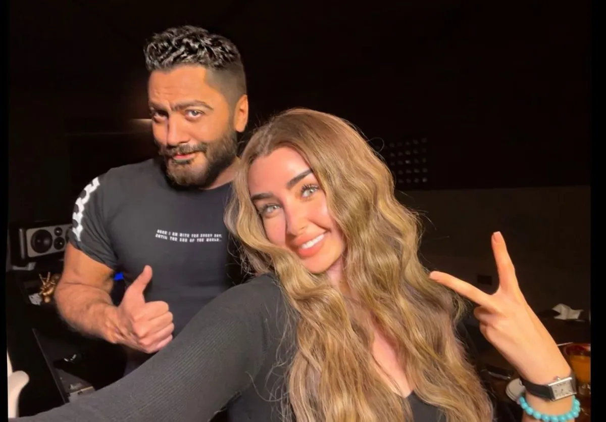 هنا الزاهد مع تامر حسني - الصورة من حسابها على إنستغرام