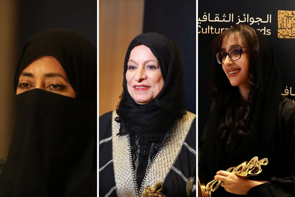 المخرجة ضياء يوسف والدكتورة ليلى البسام والدكنورة حنان المرحبي 