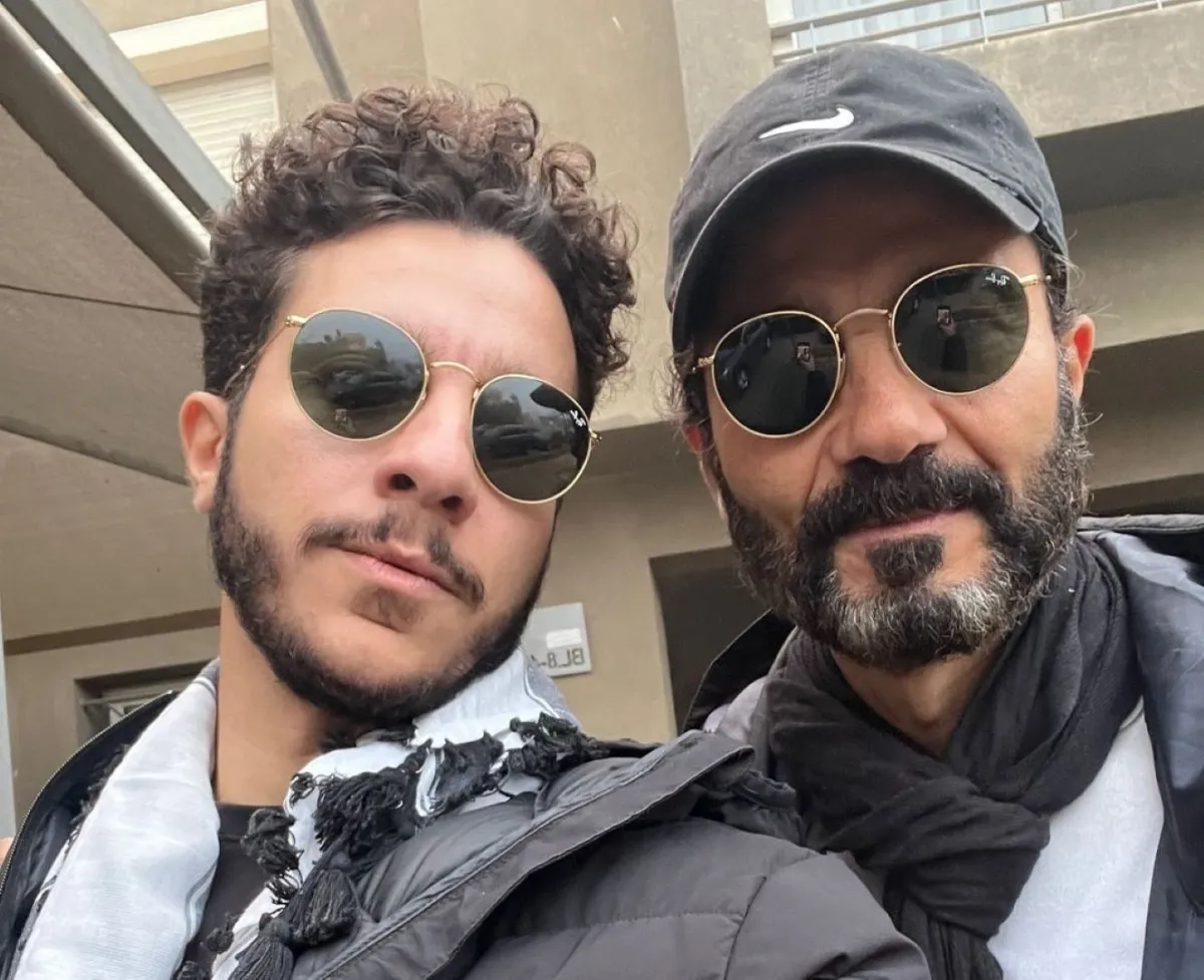 نور خالد النبوي ووالده - الصورة من صفحته على انستغرام