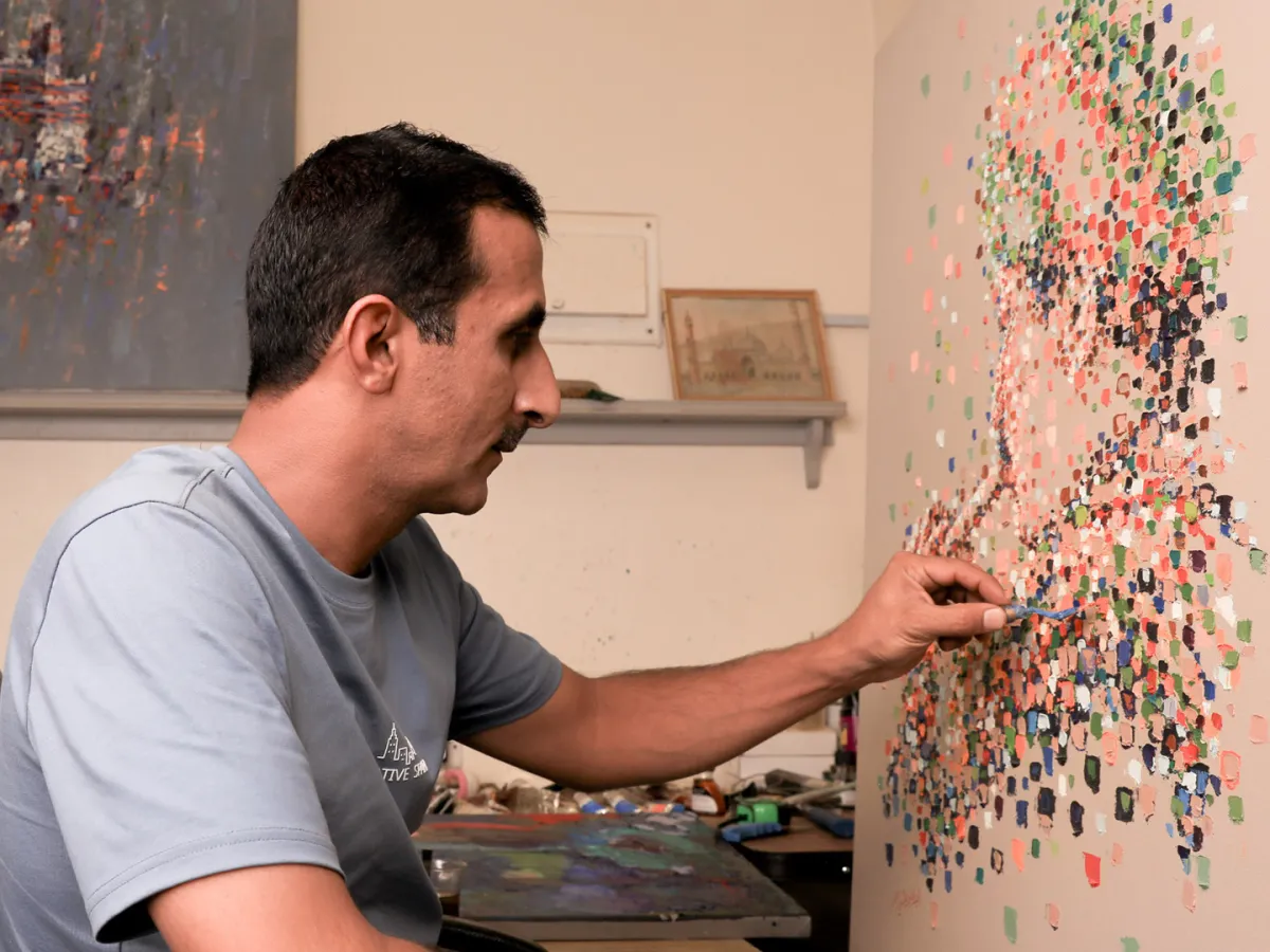 الفنان السعودي إبراهيم الألمعي