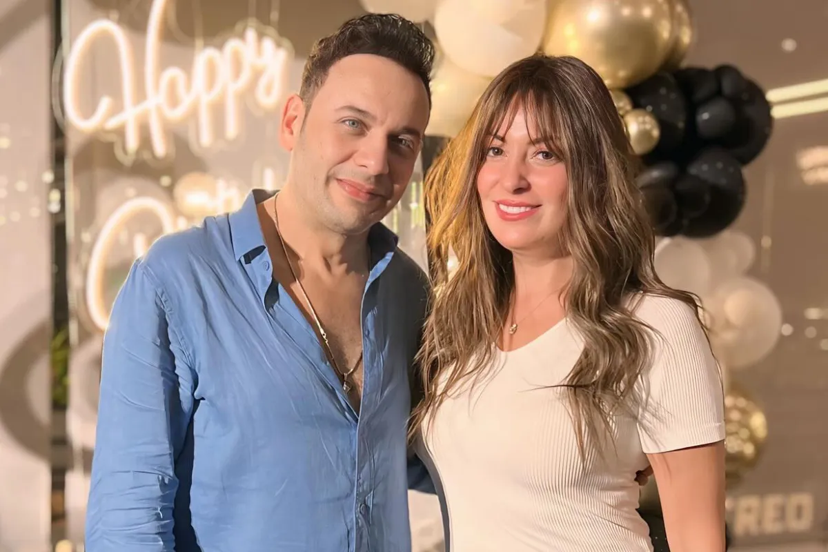 الفنانة نرمين الفقي مع الفنان مصطفى قمر- الصورة من حسابها الخاص بإنستغرام