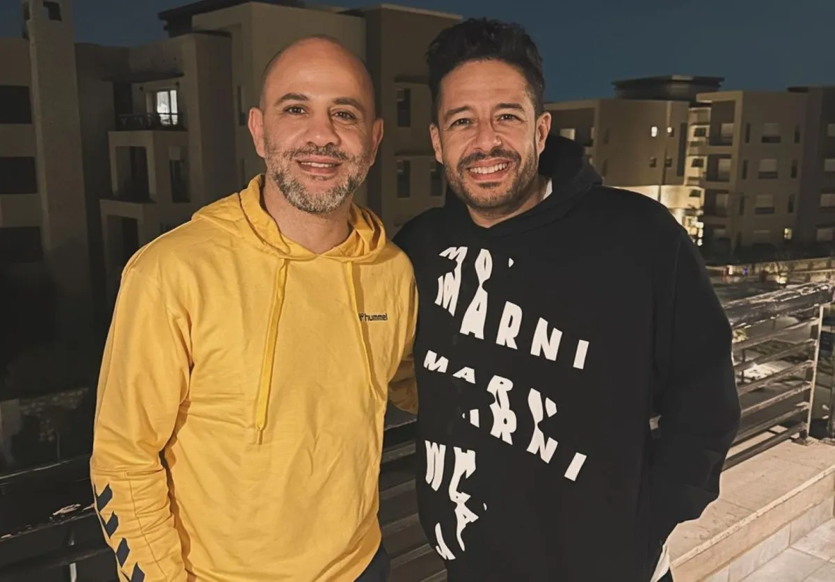 محمد حماقي وعزيز الشافعي - الصورة من صفحة عزيز على انستغرام