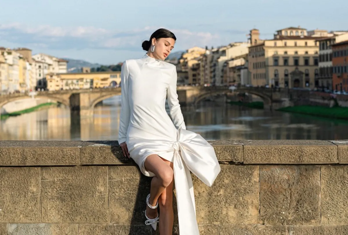 فستان من مونيك لولييه Monique Lhuillier - الصورة من Launchmetrics/Spotlight ©