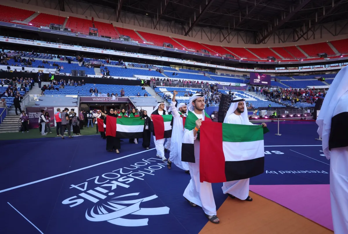 مشاركة الإمارات في مسابقة المهارات العالمية. الصورة من مكتب أبوظبي الإعلامي