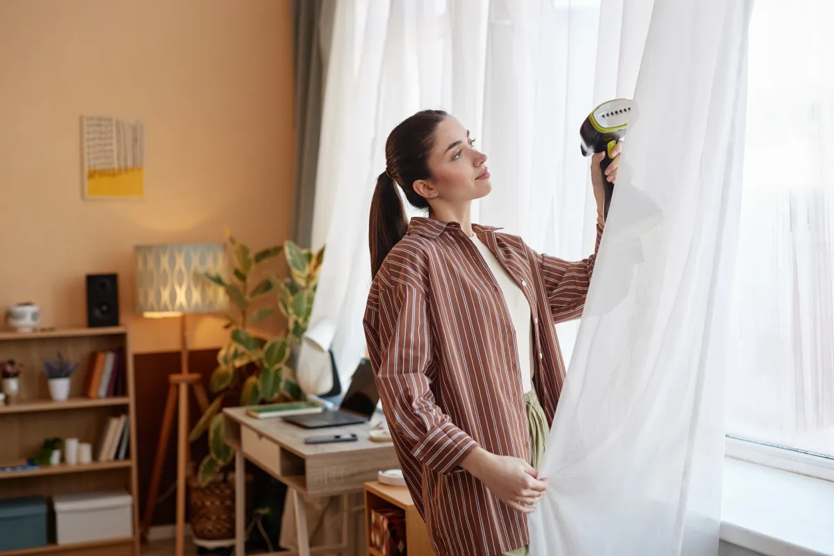 تنظيف الستارة بالبخار