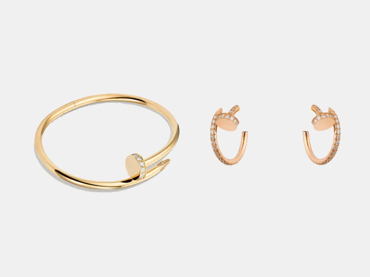 أقراط Juste Un Clou من كارتييه Cartier وسوار Juste Un Clou من كارتييه Cartier