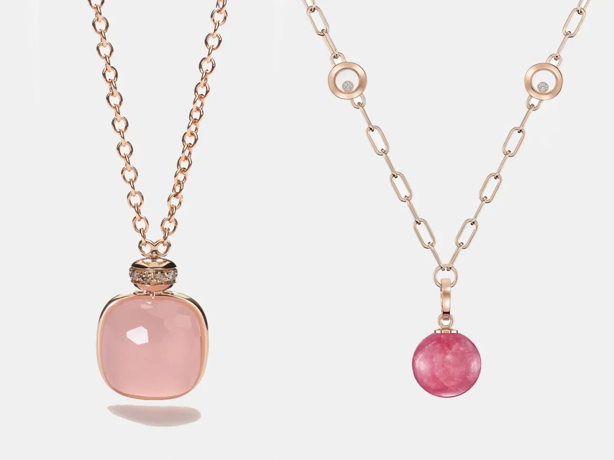 سلسلة Happy Diamonds Planet من شوبارد Chopard وسلسلة Nudo Classic من بوميلاتو Pomellato