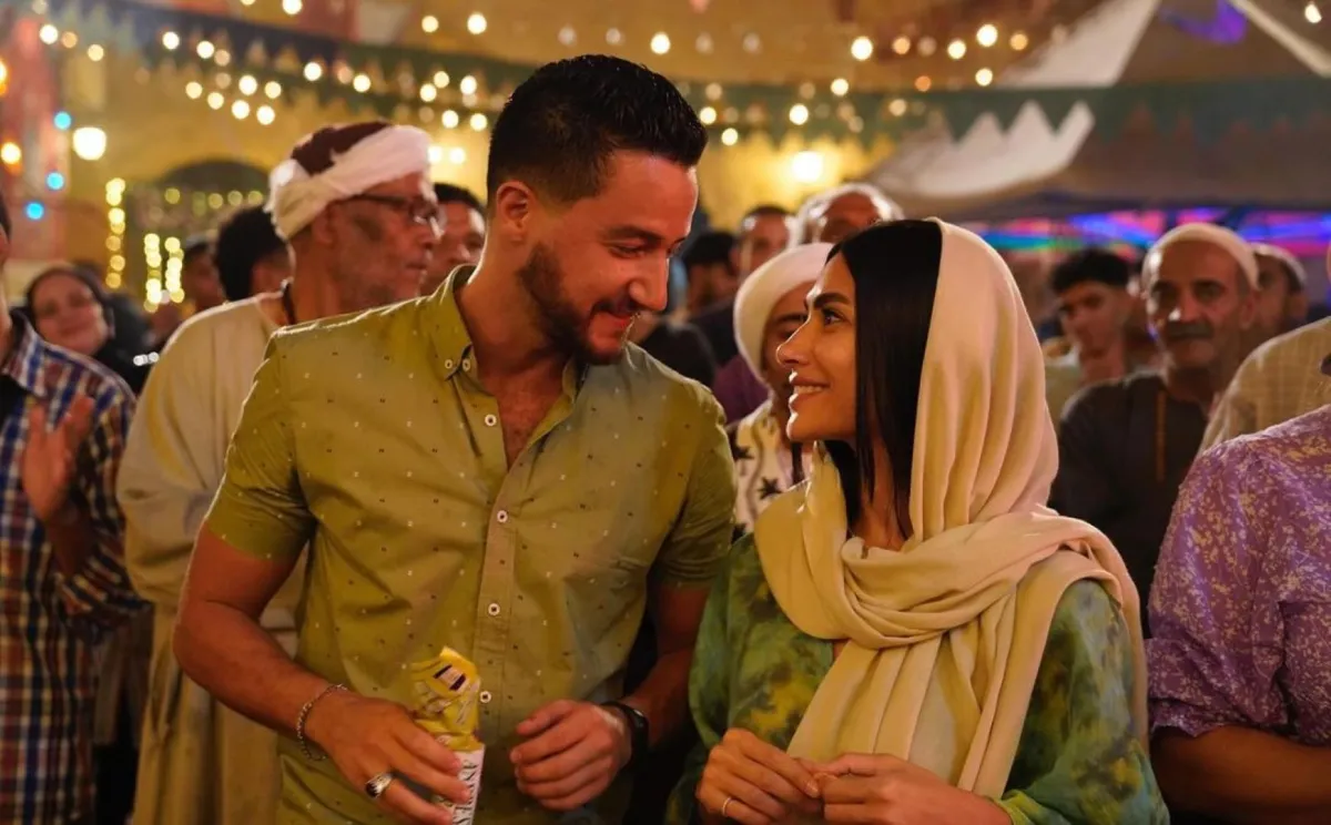 هدى المفتي وأحمد مالك  من كواليس مطعم الحبايب- الصورة من حساب هدى المفتي على إنستغرام