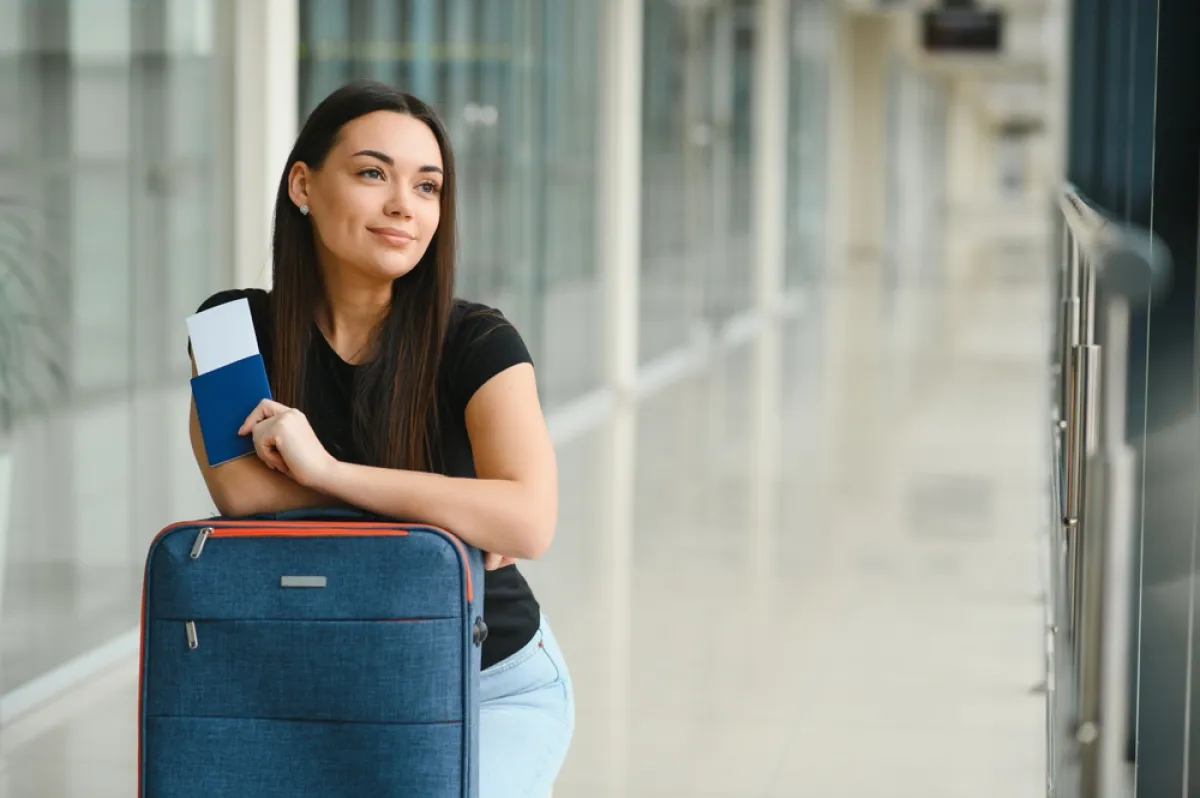 لقطة لمسافرة