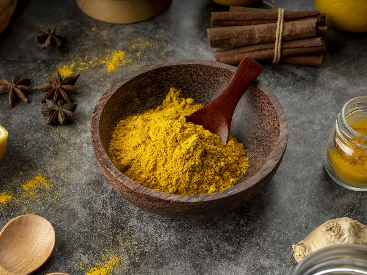 يحتوي الكركم على خصائص قوية مضادة للأكسدة ومضادة للالتهابات Image By Freepik