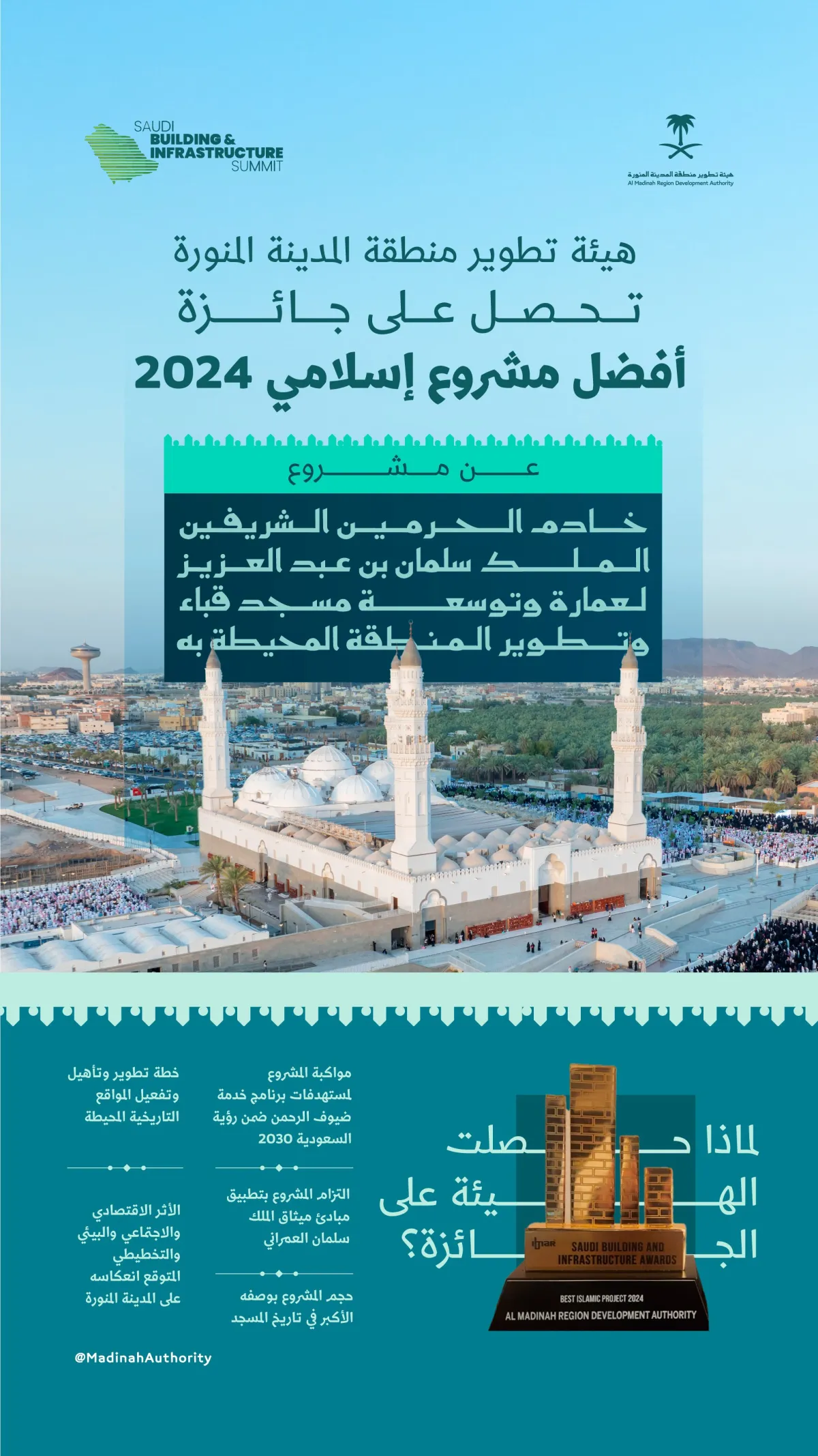 جائزة أفضل مشروع إسلامي 2024 - مصدر الصورة حساب الهيئة بمنصة إكس