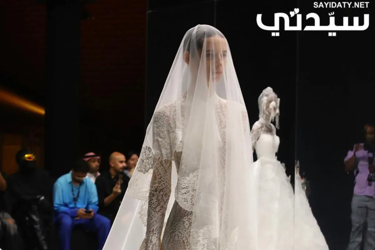 فستان زفاف للمصممة فاطمة العبدالقادر من عرض أسبوع الأزياء في الرياض