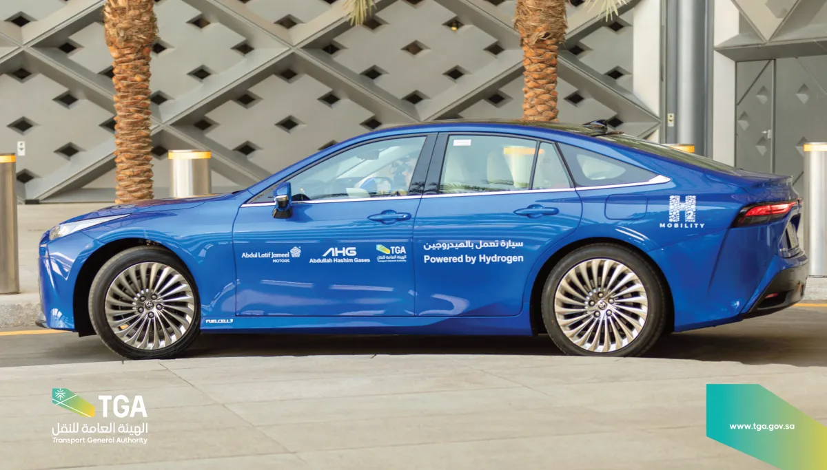 السيارة الهيدروجينية. الصورة من الحساب الرسمي لهيئة النقل على منصة x