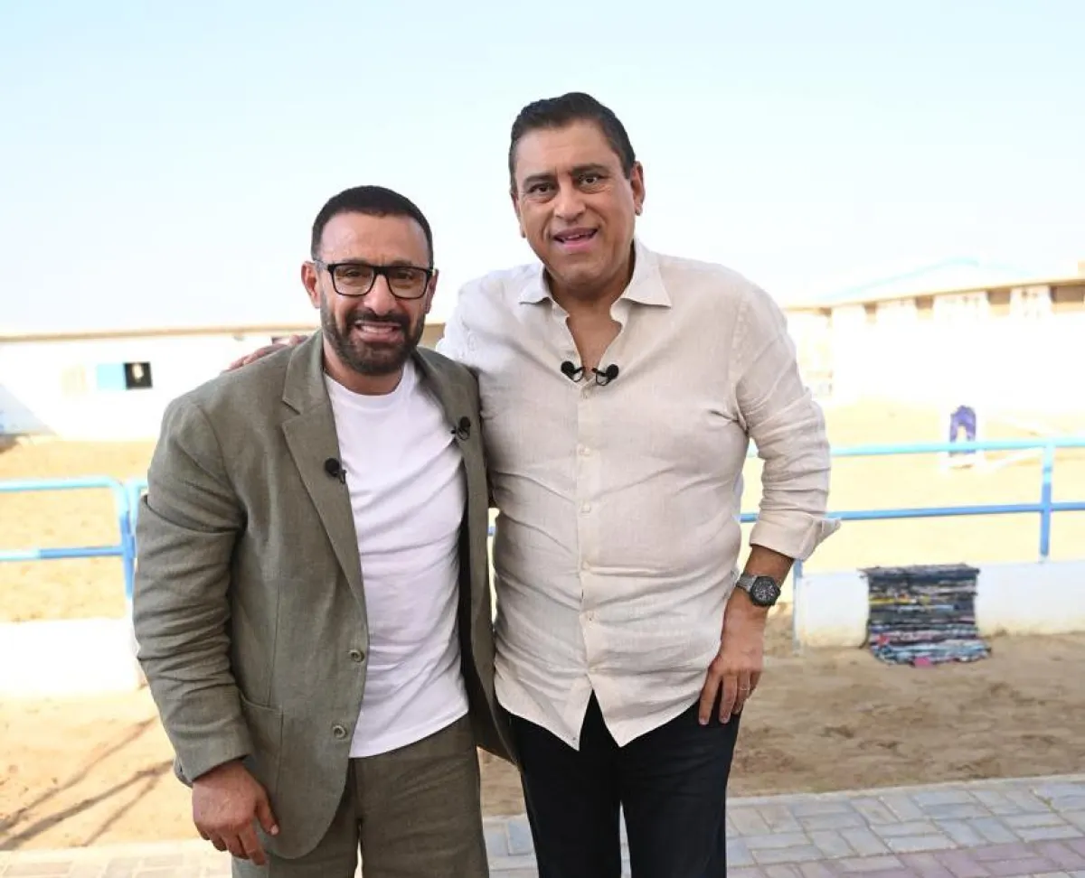 أحمد السقا ومعتز الدمرداش- الصورة من المكتب الصحفي للبرنامج