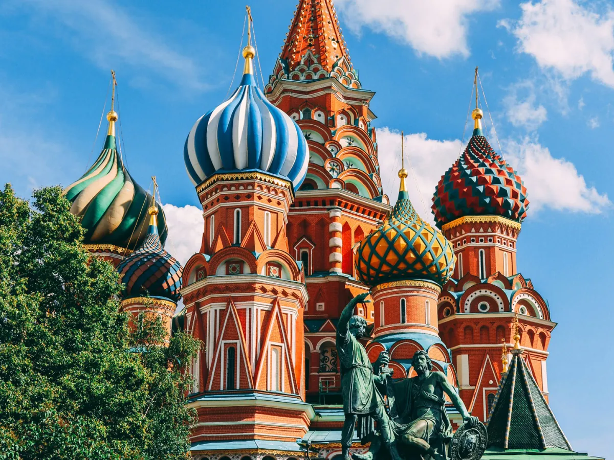 لقطة في الساحة الحمراء، بموسكو