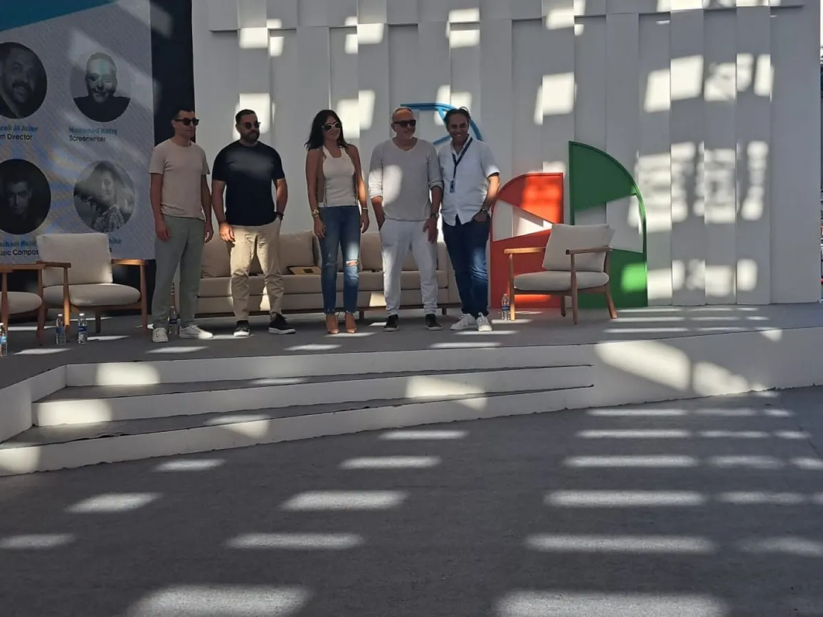 حلا شيحة، أندرو محسن، محمد حفظي، طارق العريان، والموسيقار هشام نزيه- الصورة خاصة بسيدتي من تصوير سيد أحمد