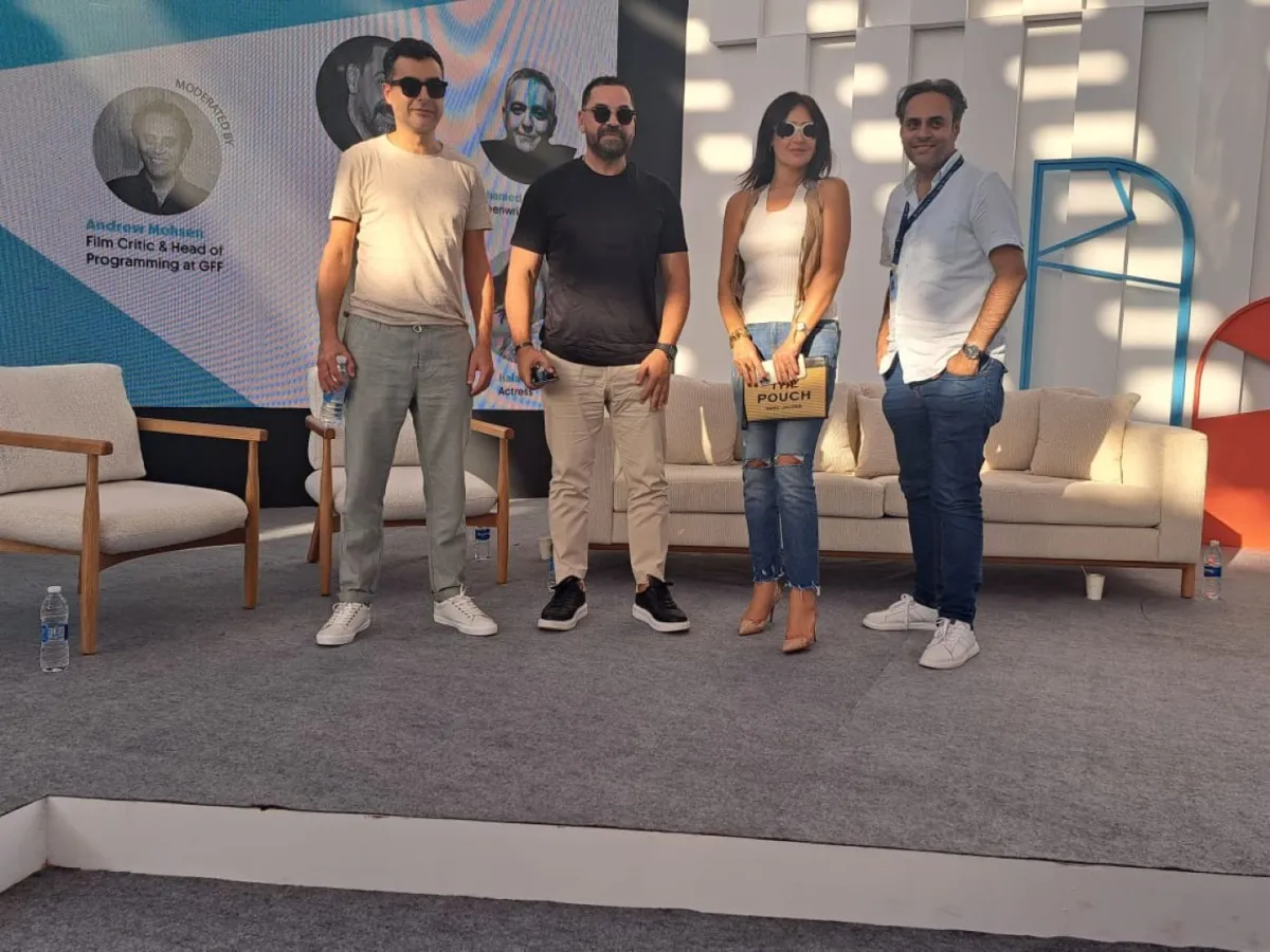 حلا شيحة، أندرو محسن، محمد حفظي، طارق العريان، والموسيقار هشام نزيه- الصورة خاصة بسيدتي من تصوير سيد أحمد