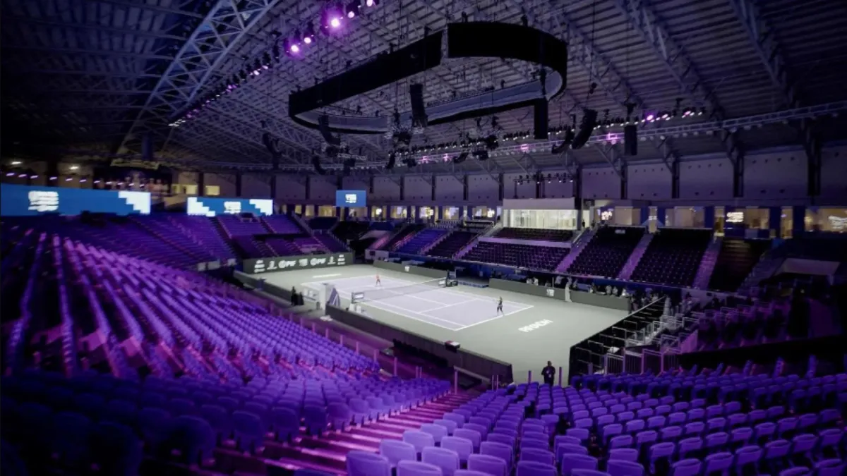 إزاحة الستار عن الملعب الرئيسي لنهائيات محترفات التنس بالرياض