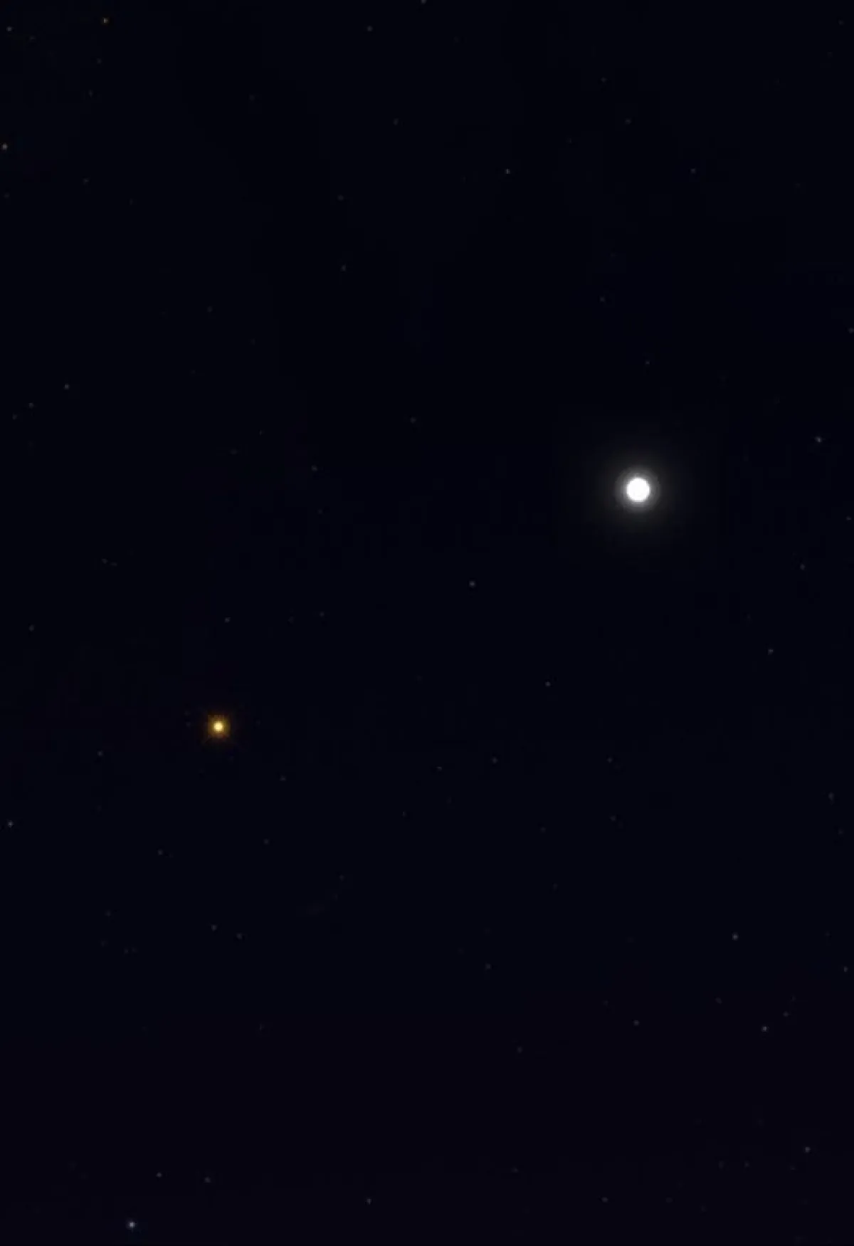 اقتران الزهرة بنجم قلب العقرب مساء اليوم - الصورة من الجمعية الفلكية بجدة