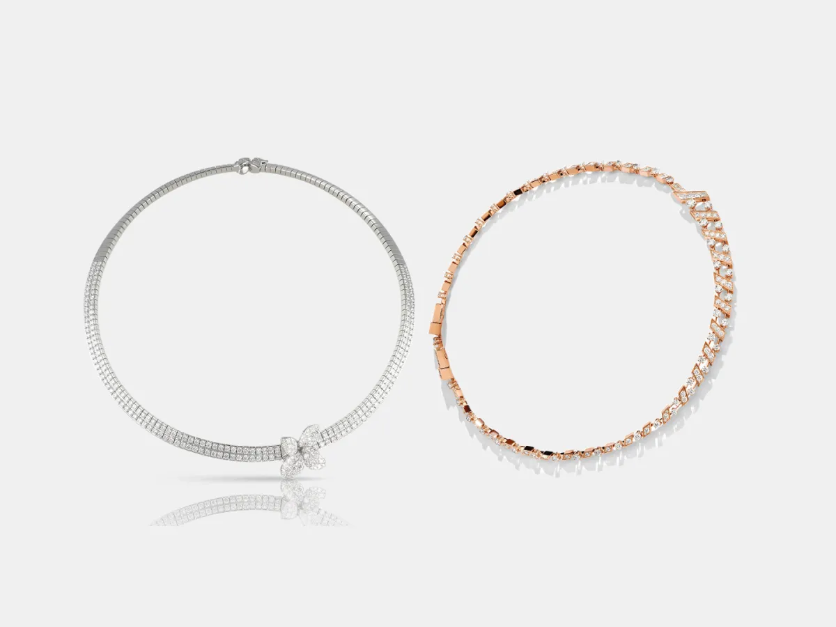 عقد Fifth Avenue من مارلي نيويورك Marli New York وعقد Heart to Earth من باسكال بروني Pasquale Bruni