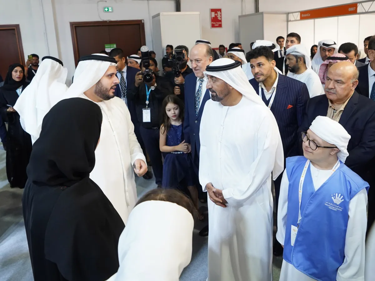 الشيخ أحمد بن سعيد آل مكتوم خلال افتتاح معرض إكسبو لأصحاب الهمم. الصورة من مكتب دبي الإعلامي