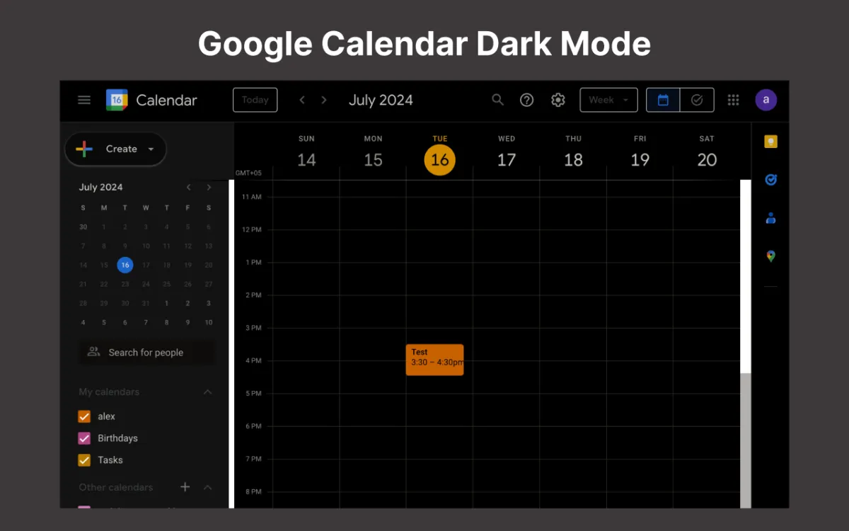 تحديث Google Calendar.. واجهة جديدة وتحكم في الوضع الليلي - الصورة من chromewebstore