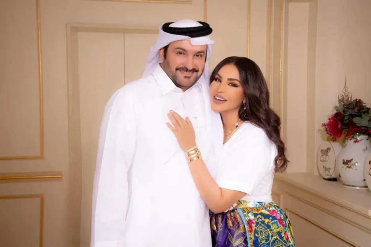 أحلام وزوجها مبارك الهاجري - الصورة من حساب مبارك الهاجري على منصة X