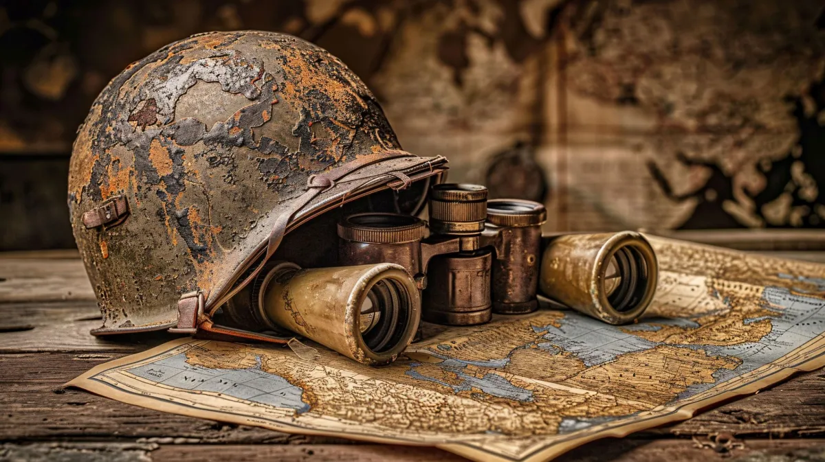 أدوات استكشاف ونظارة مقربة وخرائط