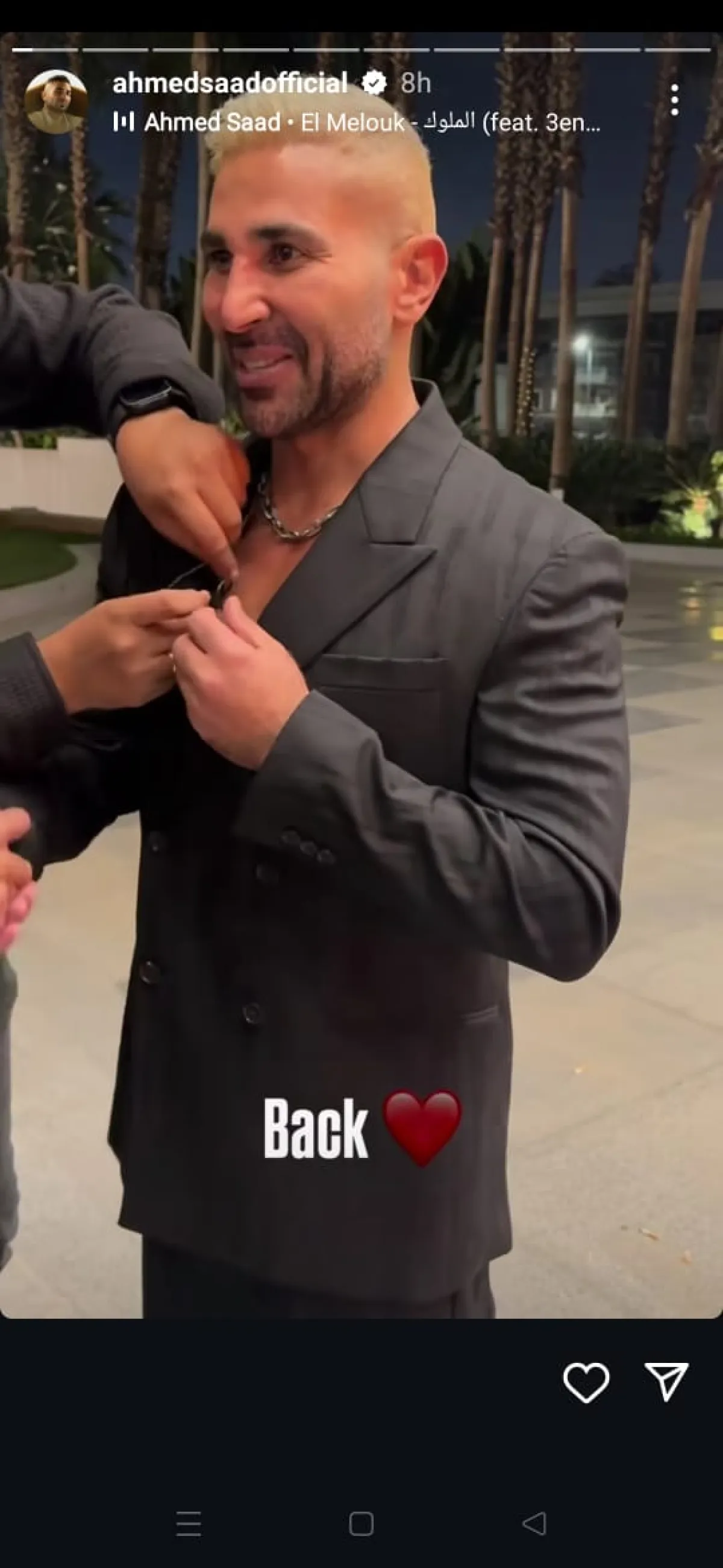 حفل أحمد سعد- الصورة من حسابه على إنستغرام