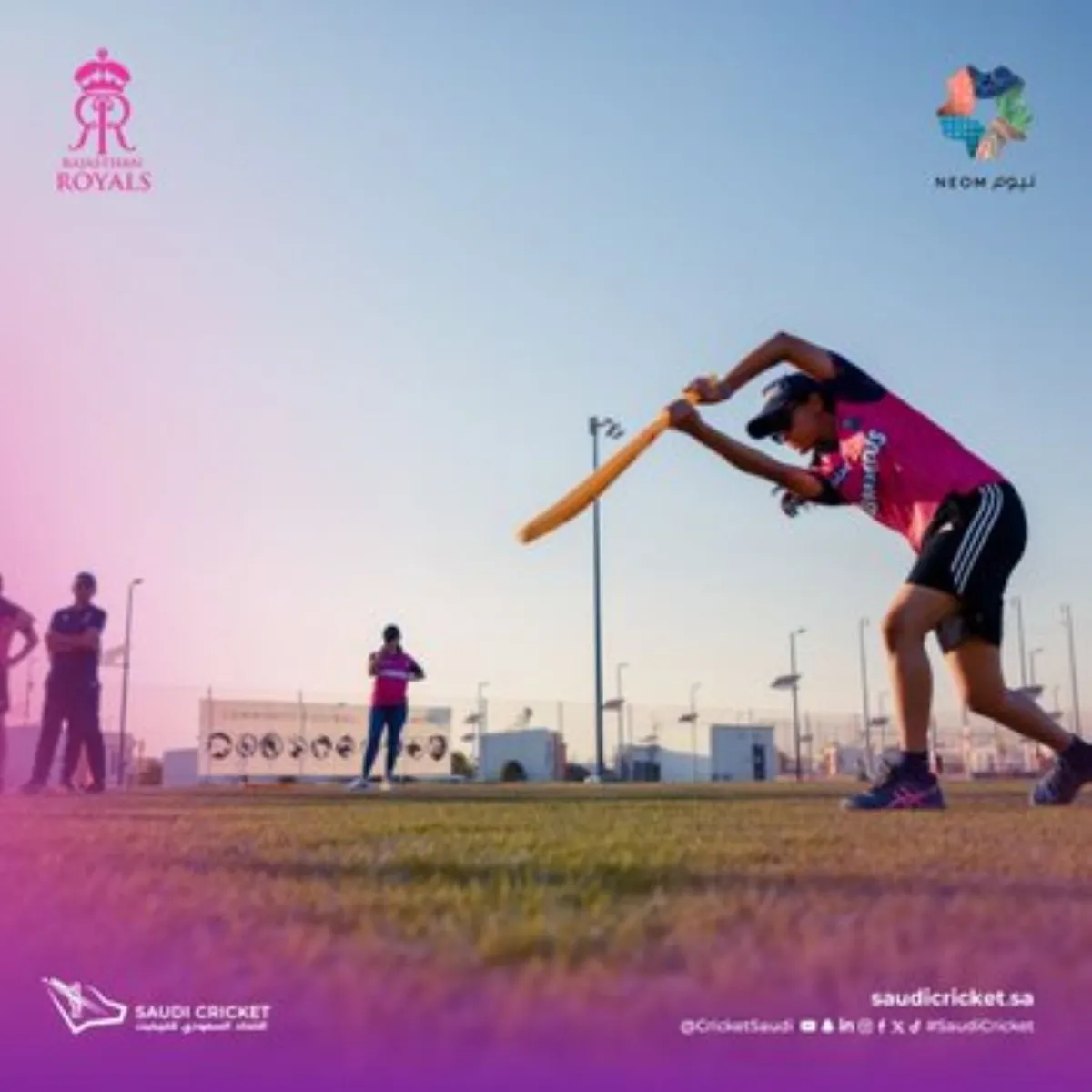 رياضة الكريكيت  - مصدر الصورة من حساب الاتحاد السعودي للكريكيت على منصة إكس