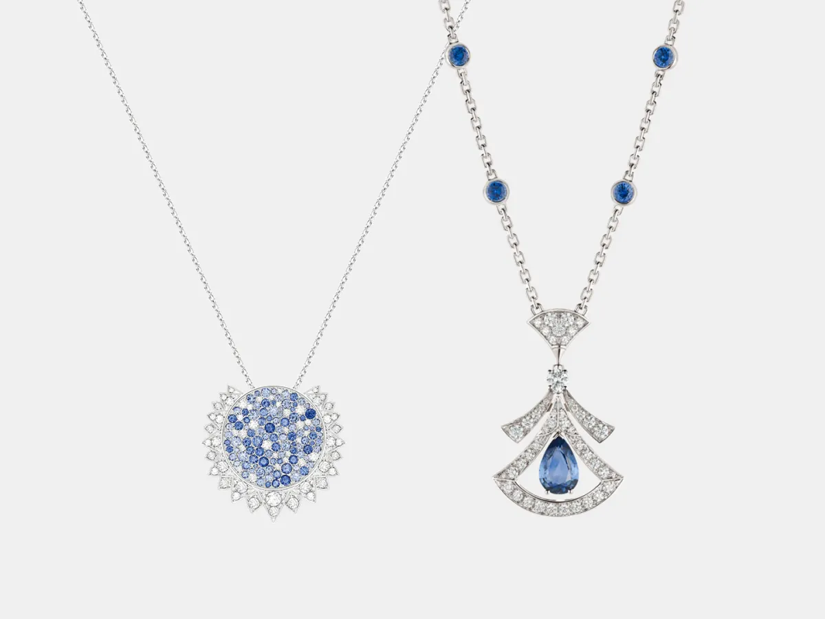 سلاسل بأحجار كريمة زرقاء