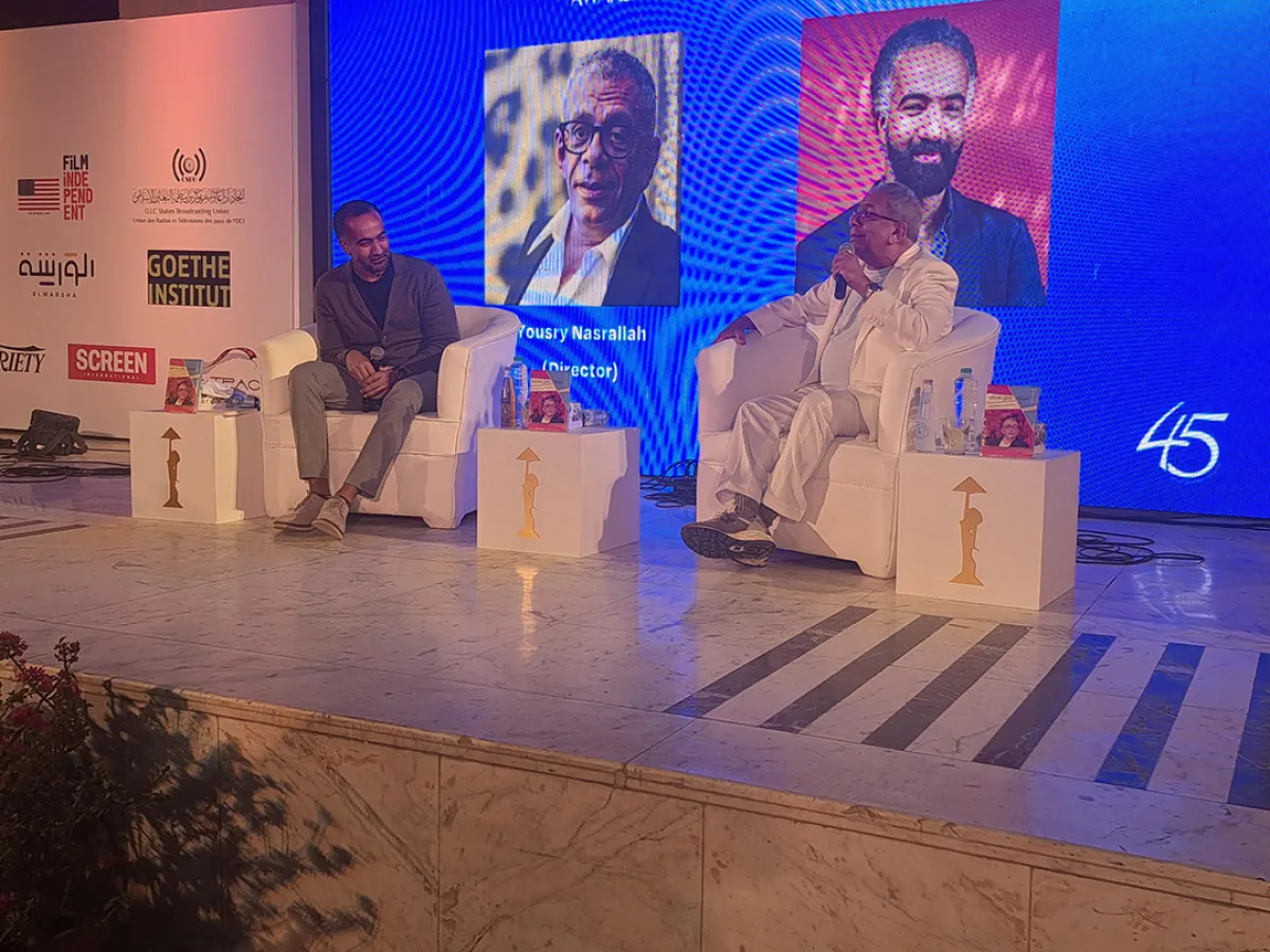 ندوة المخرج يسري نصر الله على هامش فعاليات مهرجان القاهرة السينمائي الدولي بدورته الـ45- تصوير: سيد أحمد