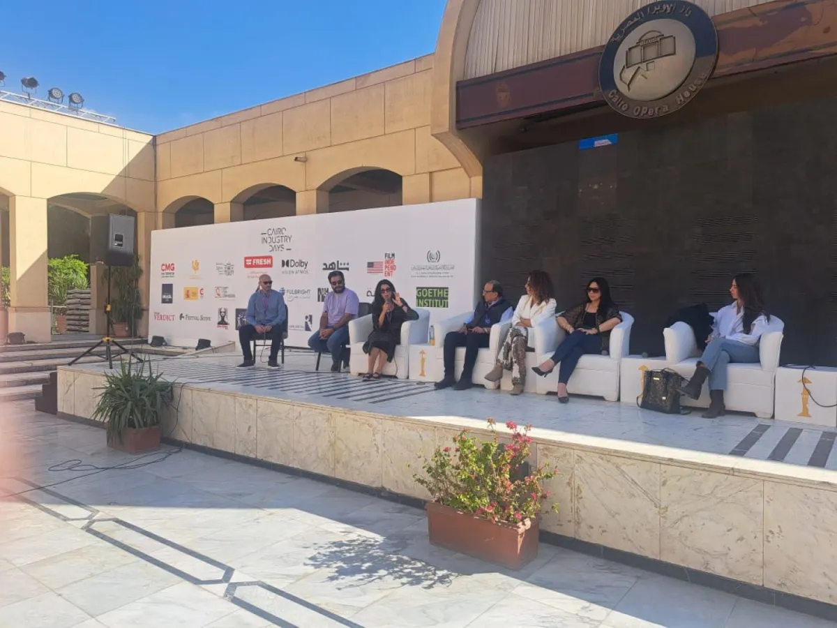 مؤتمر صحفي لفيلم دخل الربيع يضحك بمهرجان القاهرة السينمائي- الصورة خاصة بسيدتي من تصوير سيد أحمد