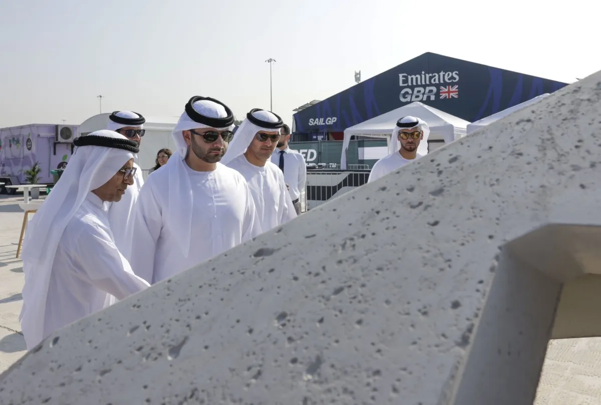 منصور بن محمد يشهد إطلاق مشد دبي. الصورة من الحساب الرسمي للشيخ منصور على منصة x