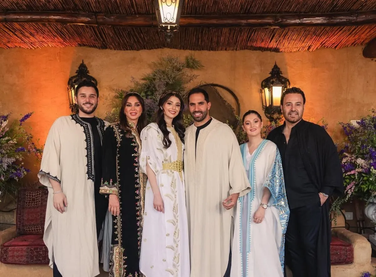 عاصي الحلاني وزوجته كوليت وأولادهما دانا والوليد وماريتا وزوجها كميل أبي خليل- الصورة من حساب دانا على إنستغرام