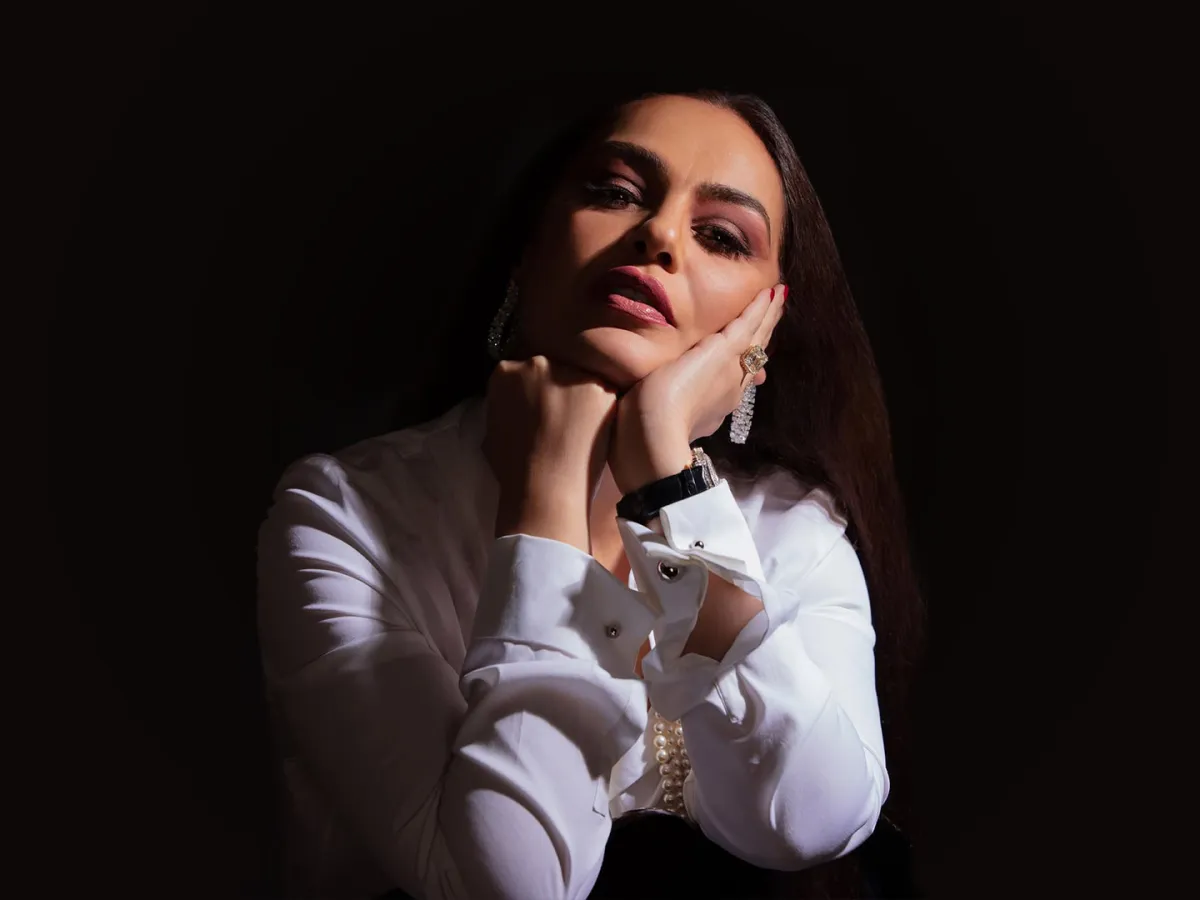 شريهان بمجوهرات فاخرة من اللؤلؤ والألماس- الصورة من حسابها الرسمي على إنستغرام