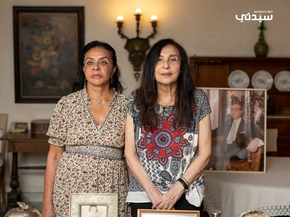 عفت وعصمت ابنتا الموسيقار محمد عبد الوهاب- الصورة خاص لسيدتي تصوير: يحيى أحمد