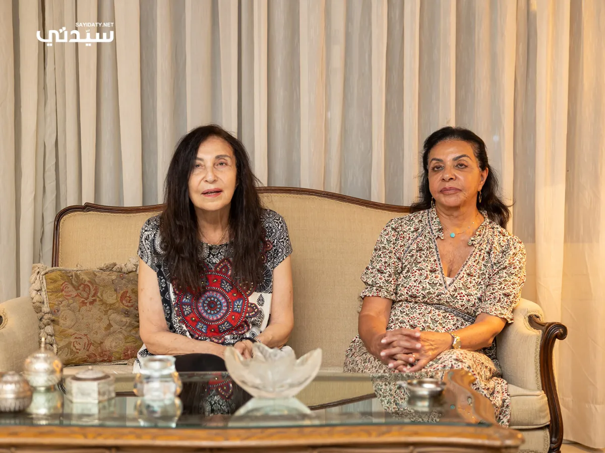 عفت وعصمت ابنتا الموسيقار محمد عبد الوهاب- الصورة خاص لسيدتي تصوير: يحيى أحمد