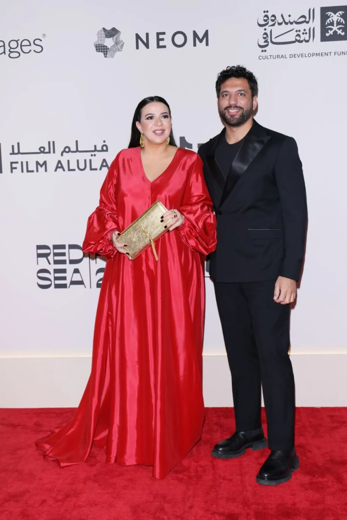 حسن الرداد وزوجته إيمي سمير غانم من مهرجان البحر الأحمر السينمائي - مصدر الصورة Photo by Ernesto S. Ruscio / Getty Images for The Red Sea International Film Festival