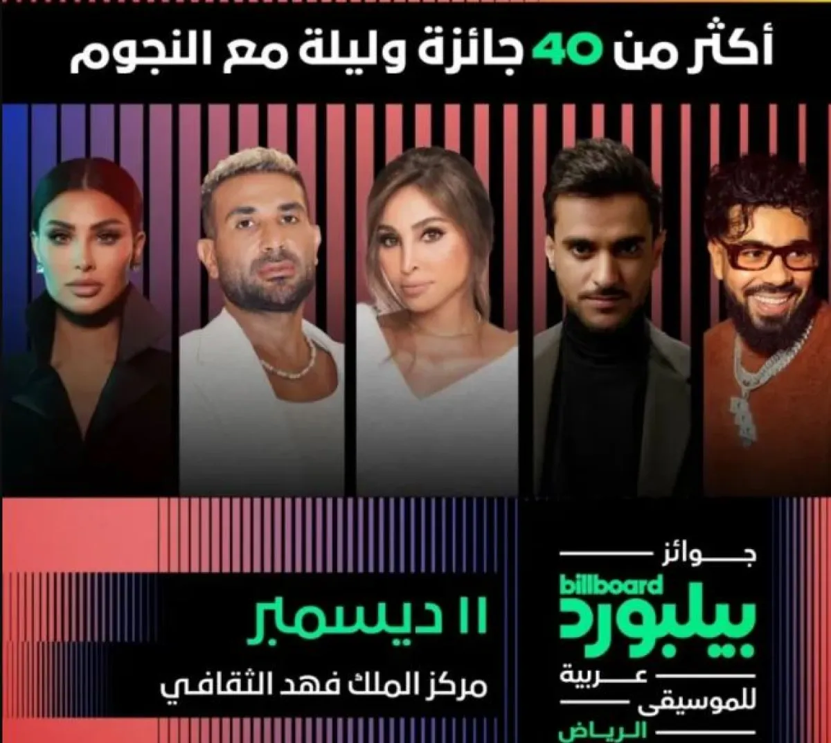 حفل "جوائز بيلبورد عربية"- الصورة من المركز الإعلامي للجائزة