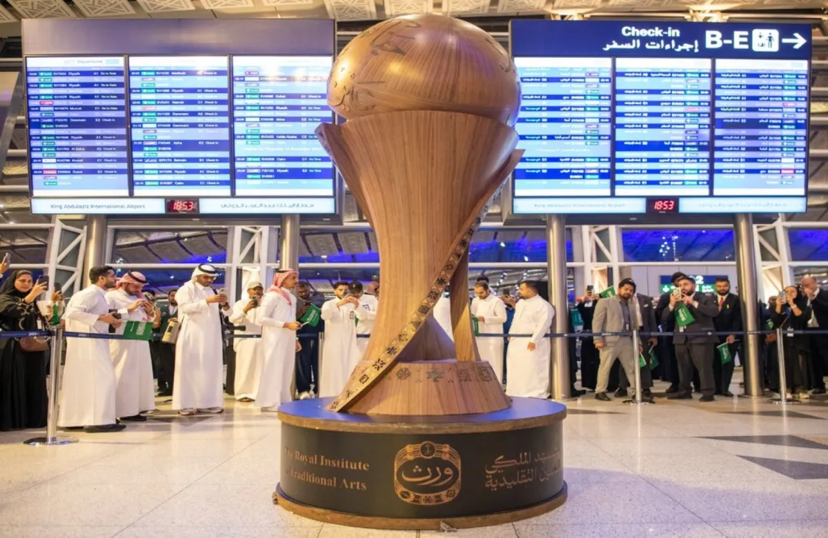 عمل فني خاص بمناسبة فوز السعودية باستضافة كأس العالم 2034.. تعرفوا على مميزاته