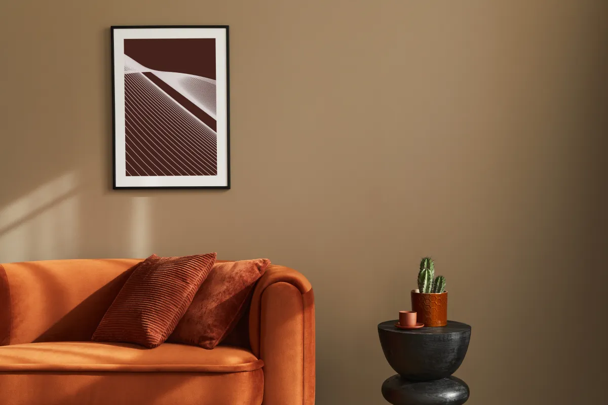 غرفة معيشة متعددة الألوان