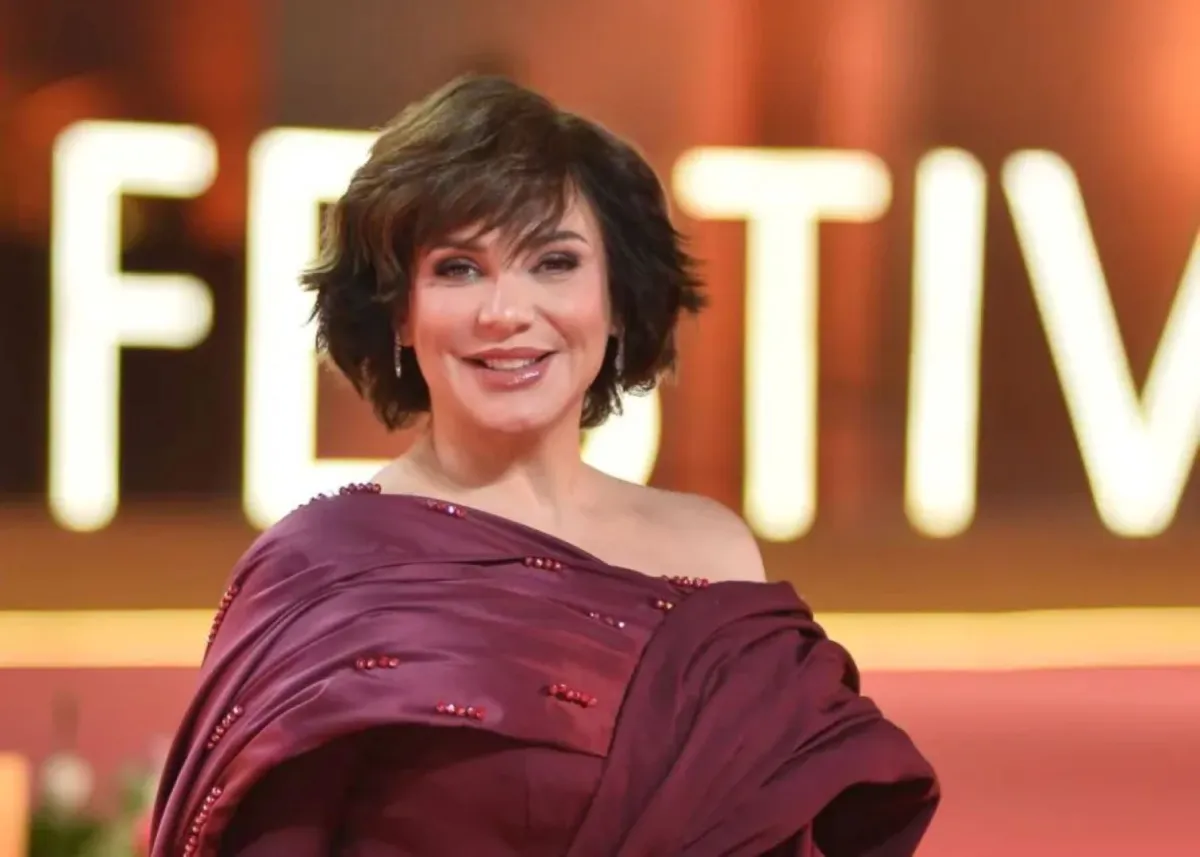 سلاف فواخرجي من العرض الأول لفيلم سلمى بمهرجان القاهرة السينمائي- الصورة من المركز الصحفي للمهرجان 