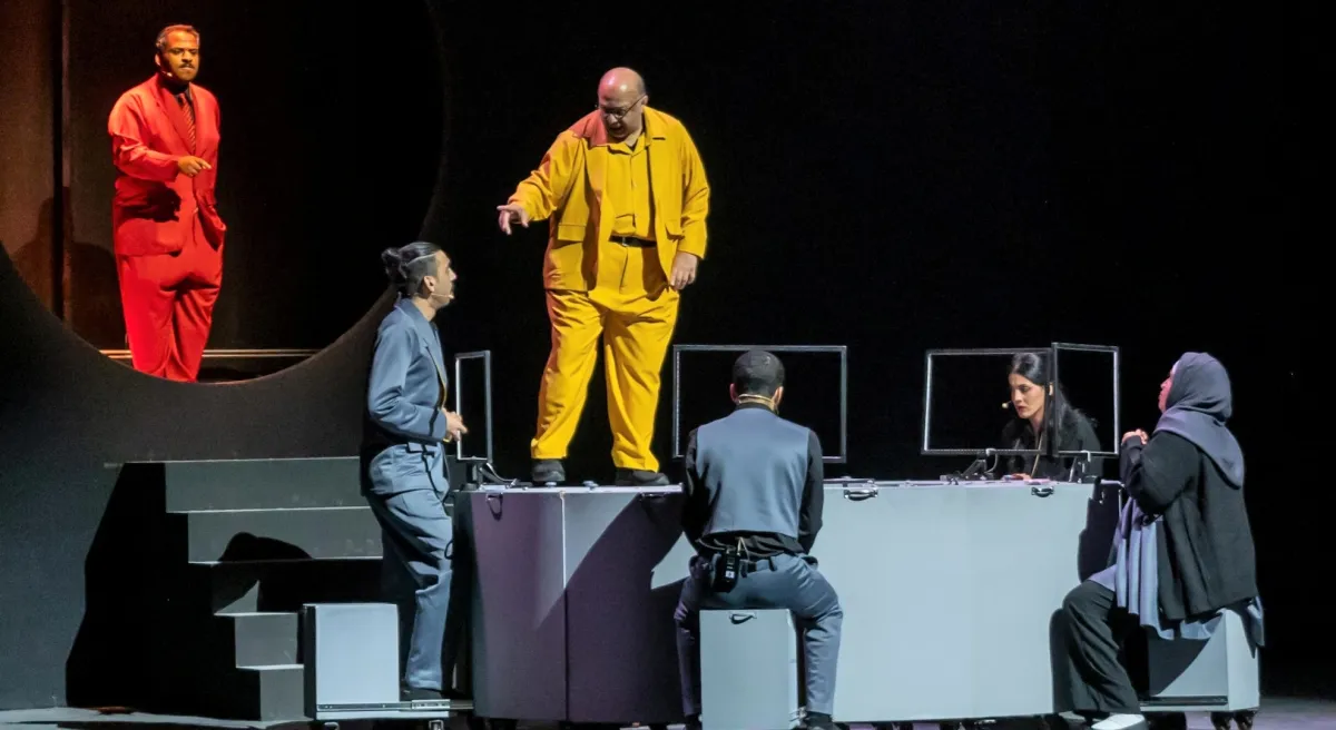 لقطة من إحدى المسرحيات لليوم السادس -الصورة من المركز الإعلامي لمهرجان الرياض للمسرح