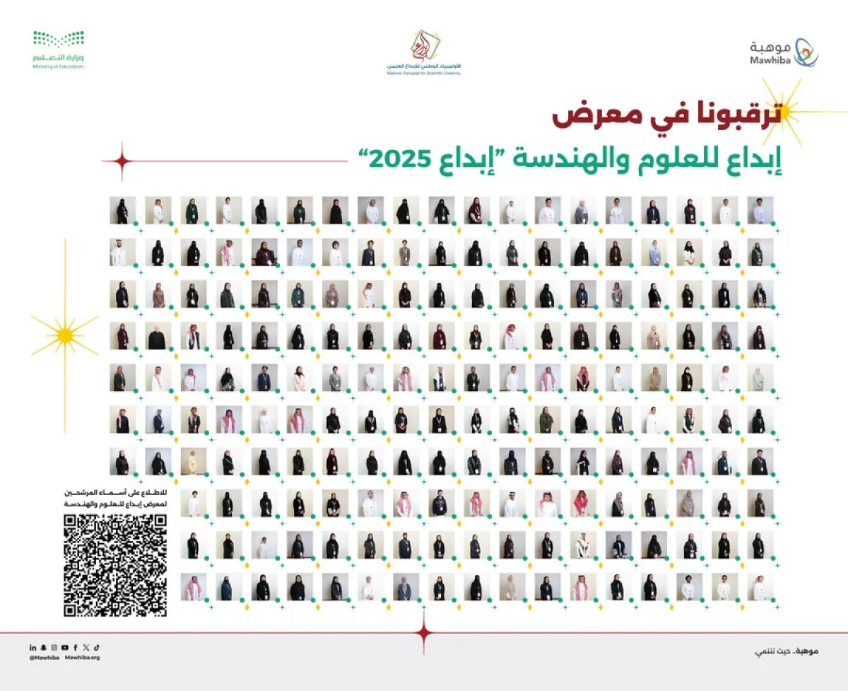 طلاب السعودية يتأهلون لنهائيات معرض إبداع للعلوم والهندسة - الصورة من حساب مؤسسة موهبة على إكس